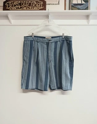 Vintage Baxter Brand Striped Jean Shorts Mens Size 40 - Image 1 of 4