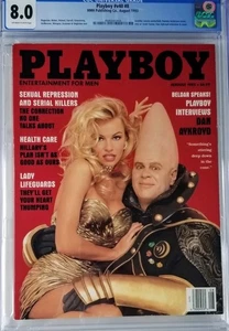 PLAYBOY Aug & Oct 1993 PAMELA ANDERSON Dan Aykroyd JERRY SEINFELD Both CGC 8.0 - Picture 1 of 2