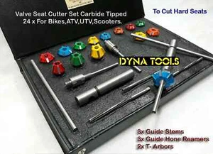 VALVE SEAT CUTTER SET KAWASAKI,HONDA,YAMAHA CARBIDE TIPPED 24 PCS BIKES,ATV - Bild 1 von 18