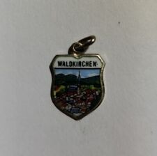 Waldkirchen Bettelarmband Wappen Anhänger - 800 Silber Email