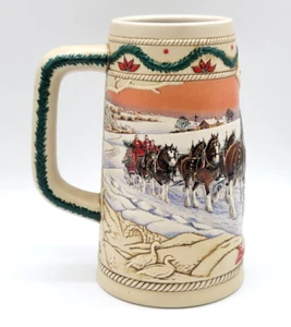 Vintage 1996 Budweiser Holiday Stein, American Homestead - Picture 1 of 4