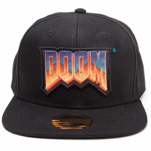 Doom Logo Patch Snapback Baseball Cap Black - Picture 1 of 2