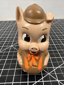 Vintage 70er Jahre handbemalte Keramik Figur - praktisches Schwein 3 kleine Schweinchen schweinisch - Bild 1 von 10