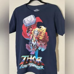 Marvel Thor Love And Thunder Jane Foster tee T-Shirt top navy size XS boxlunch - Picture 1 of 8
