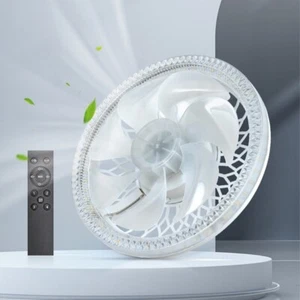 Remote Controlled Ceiling Fan Lamp E27 Base for Bedroom Energy Efficient Fan - Picture 1 of 8