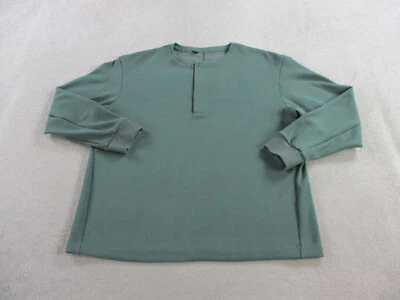 Рубашка мужская Lululemon очень большая зеленая Softstreme увеличенного размера Henley с длинным рукавом - Изображение 1 из 4