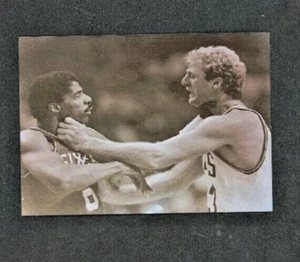 Larry Bird & Dr J fight - Julius Erving METAL trading card - NBA Boston Celtics - Picture 1 of 1