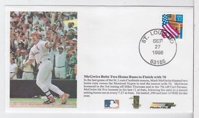 TurtlesTradingPost- Mark McGwire 70th Home Run- St Louis, MO- Sept 27, 1998 - Image 1 of 2
