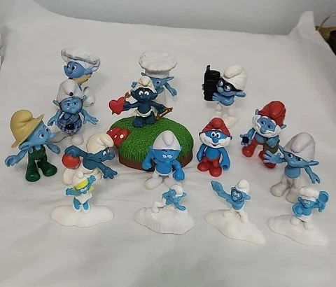 The Smurfs figures VIntage To NOW- Lot of 15 Peyo McDonald's Cover