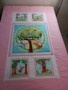 New Handmade Quilted Toddler Quilt 56"L x 36.5"W "Hearts Fluttering For You" - Picture 1 of 6