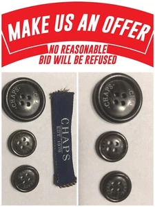 💎Ralph Lauren Chaps💎 Suit Replacement 3 Brown Buttons Blazer Jacket L1024 - Picture 1 of 3