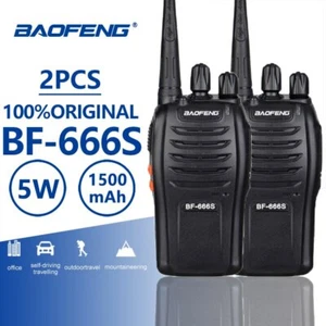 2pc Baofeng BF-666S Handheld Walkie Talkie Portable BF 666S Two-way Radio Amador - Picture 1 of 6