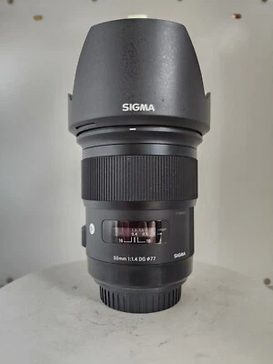 Lente de cámara gran angular Sigma 50 mm f/1,4 para montaje Canon ef - Imagen 1 de 4
