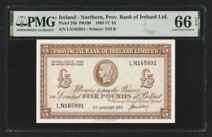 i-200243 Ireland 5 Pounds 1972. PMG 66 EPQ - Picture 1 of 2