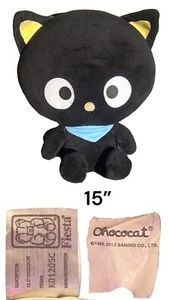 Hello Kitty Sanrio 2012 Chococat Fiesta 15 Inch Black Cat Stuffed Plush - Imagen 1 de 13