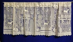 Country Farm Cafe Lace Window Valance Tier 60" x 23" Kitchen Den - Picture 1 of 4