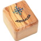 Engraved ‘Jerusalem Cross’ Olive Wood Box with Mother of Pearl made In Bethlehem