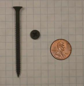 TORNILLO DE PARED SECA #8 x 2-1/2" CABEZA DE CORNETA, UNIDAD PHILLIPS, 16 TPI, FOSFATO NEGRO - Imagen 1 de 1