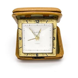 Europa 7 Jewels Reisewecker Wecker Lederetui mechanisch mit Handaufzug - Germany - Bild 1 von 12