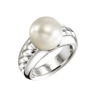 Joop Damen Ring Silber JPRG90493A550 Größe 55 (17,5 mm Ø) Perle weiss NEU - Bild 1 von 2