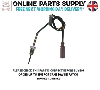 Sensor de temperatura de los gases de escape para Volkswagen CC B6 B7 Passat B7 Alltrack Estate 2.0 Foto 1 de 4