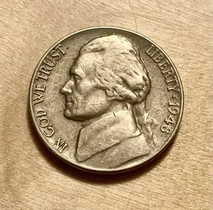 Rare 1948 Jefferson Nickel Error coin no mm 1103 - Picture 1 of 2