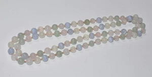 Collar de cuentas de cuarzo de 32" de ágata natural y color - Imagen 1 de 5