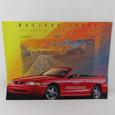 1994 Indy 500 Pace Car Promo Collector Poster Ford Mustang Cobra 16.5" x 22.125" - Image 1 of 4