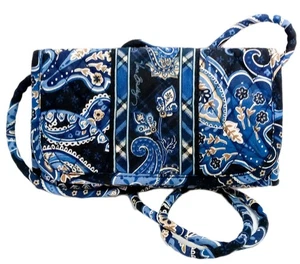 Vera Bradley Umhängetasche Windsor Marine Muster 4,5" Hx8" Bx1,5" T Geldbörse/Geldbörse  - Bild 1 von 13