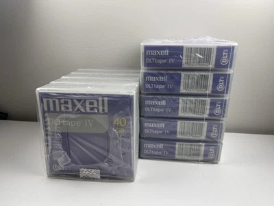 10 Maxell DLT-IV 40 GB DLT Tapes 183270 1/2" Tape Cartridge Made in Japan New - Image 1 of 4