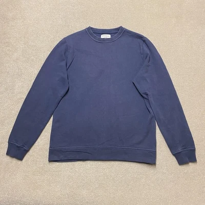 Oliver Spencer Crewneck Jumper Men's Medium Blue Lounge Sweatshirt Faded - image 1 of 4