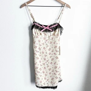 Forever21 x Betsey Johnson Slip Dress Womens Small Pink Coquette Feminine Dainty - Picture 1 of 19