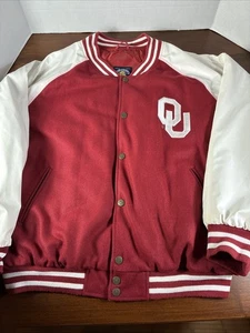 Chaqueta de bombardero universitaria vintage Oklahoma Sooners OU Steve & Barry's talla XL para adulto - Imagen 1 de 16