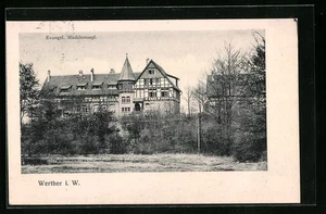 Werther i. W., Ansichtskarte, Evangelisches Mädchenasyl 1915 - Picture 1 of 2