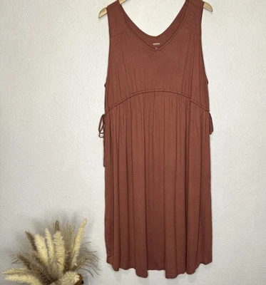 Sonoma Maternity Mauv Jewel Dress Women’s XL Sleeveless Cinch Waist V-neck - Image 1 of 4