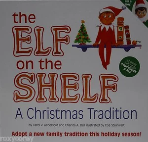 Christmas Tradition Elf on the Shelf Story Book & Elf Boy Light Skin Blue Eyes - Picture 1 of 4