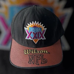 Super Bowl XXIX Wilson NFL Adjustable Hat Cap Chargers vs 49ers Black - Picture 1 of 9