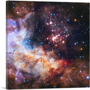 ARTCANVAS Hubble Teleskop Westerlund 2 Cluster Quadrat Leinwand Kunstdruck - Bild 1 von 11