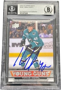 TOMAS HERTL SIGNED 2013/14 UPPER DECK YOUNG GUNS RC CARD #248 BECKETT BAS - Picture 1 of 1