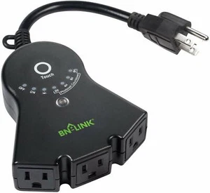 BN-LINK Outdoor Touch Sensor Timer Outlet With Photocell Light Sensor Waterproof - Picture 1 of 6