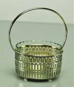 Jugendstil Marmeladen Henkelkorb 800 Silber Glaseinsatz Lutz & Weiss  246/3 - Bild 1 von 6