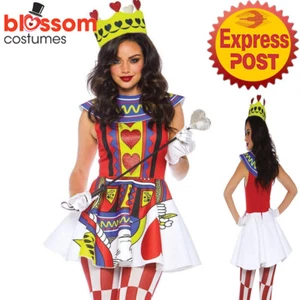 CA1585 Leg Avenue Card Queen of Hearts Alice Poker Book Week Dress Up Costume - Picture 1 of 6