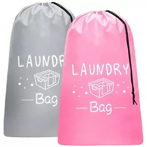 2 Pack Extra Large Travel Laundry Bag Dirty Clothes Organizer with Drawstring... - Picture 1 of 7