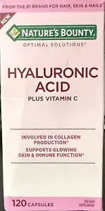 Nature's Bounty Hyaluronic Acid Plus Vitamin C 120 Caps Exp 03/2027 - Picture 1 of 5