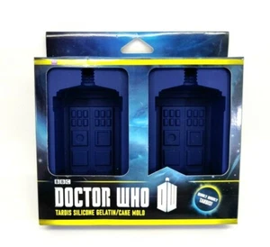 NEW Doctor WHO Licensed 2 Set TARDIS Silicone CAKE Pan Jello Mold Chocolate - Picture 1 of 12