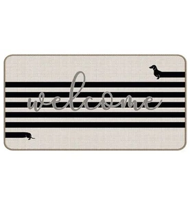 Funny Dachshund Welcome Door Mat 17x30Funny Dachshund Weiner Dog Decor Front ... - Picture 1 of 6