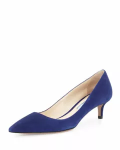 ZAPATOS DE SALÓN PRADA MILANO INCREÍBLES COLOR AZUL COBALTO GAMUZA TACÓN BAJO UE 39.5 ME ENCANTAN LOS ZAPATOS - Imagen 1 de 8