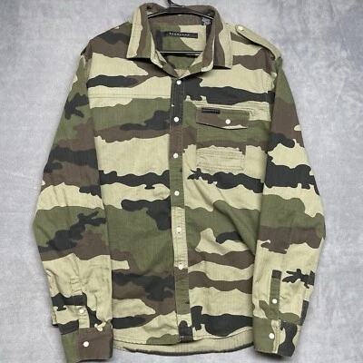 Camisa Sean John Camuflada Abotonada Algodón Para Hombre Talla XL Y2K Camuflada Foto 1 de 4