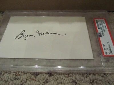 Byron Nelson Autographed Signed 3x5 Index Card PSA/DNA Masters - Image 1 of 2