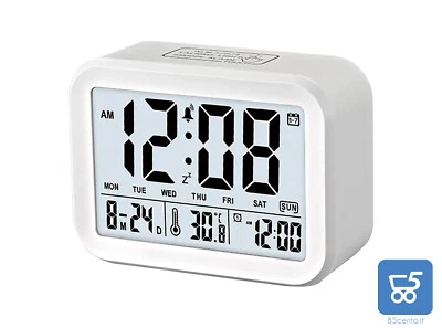 NO BRAND Sveglia orologio digitale lcd luminoso calendario temperatura parlante Inglese